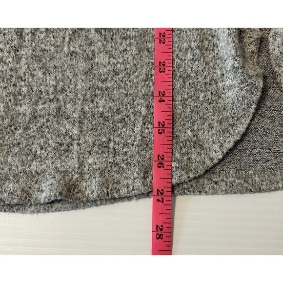 Misia Womens Large Gray Marbled Long Sleeve Rayon Blend Tunic Top Button Accents - Picture 4 of 12